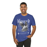 Blessed Angel Statue Graphic Unisex Jersey Short Sleeve Tee Gothic Streetwear Aesthetic Spiritual Bold Artistic Fashion T Shirt