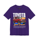 Toyota Land Cruiser Classic Off Road SUV Inspired Illustrated 4x4 Adventure Graphic T Shirt Vintage Overland Utility Vehicle Automotive Streetwear Rugged Travel Lifestyle Gift For SUV Enthusiasts