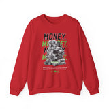 Money Mindset Unisex Heavy Blend Crewneck Sweatshirt Graphic Pullover Black Hustle Grind Wealth Entrepreneur Motivational Streetwear Bold Artistic Fashion Outfit