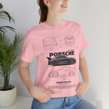 Ultra Sleek Performance Sports Coupe Blueprint Art Unisex Heavy Cotton Tee for Car Lovers and Streetwear Fans