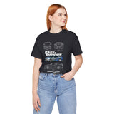 Silver Blue Street Racing Artwork Unisex Heavy Cotton Tee High Performance Inspired Graphic Shirt For Car Lovers And Urban Streetwear Fans