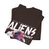 Aliens Exist UFO Graphic Unisex Heavy Cotton Tee Sci Fi Streetwear T Shirt Extraterrestrial Space Alien Design
