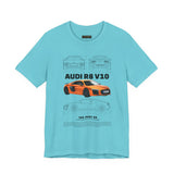 Orange Mid Engine Supercar Blueprint Artwork Unisex Heavy Cotton Tee High Performance Inspired Streetwear Graphic Shirt For Car Enthusiasts And Automotive Art Fans