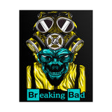 Toxic Genius Neon Gas Mask Skull Matte Vertical Poster Bold Cyberpunk Wall Art For Gamers Artists And Rebels Futuristic Science Aesthetic Room Decor Symbol Of Creativity And Power