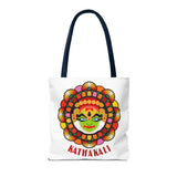 Kathakali Tote Bag Kerala Traditional Dance Art Canvas Bag Indian Culture Onam Festival Malayalam Heritage Ethnic Graphic Reusable Shopping Bag