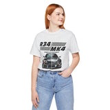 Dual Turbo Street Machine Graphic Unisex Heavy Cotton Tee High Performance Racing Car Split Design Shirt for Speed Lovers