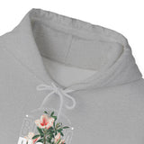 Bloom Stronger Floral Graphic Hoodie Comfortable Unisex Sweatshirt Motivational Streetwear Inspirational Empowerment Design for Self Growth Resilience Perfect Gift for Friends Birthdays Cozy Days Casual Wear