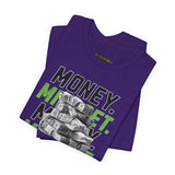 Money Mindset Unisex Jersey Short Sleeve Tee Graphic Black T Shirt Hustle Grind Wealth Entrepreneur Motivational Streetwear Bold Artistic Fashion Outfit