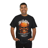 Wildfire Skull Flames Unisex Heavy Cotton Tee Gothic Inferno Graphic Bold Streetwear Motivational Statement T Shirt
