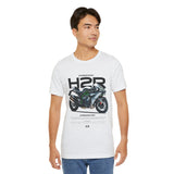 Kawasaki Ninja H2R Inspired Hyperbike Graphic Unisex Heavy Cotton Tee Streetwear Racing Style Motorcycle Art Shirt for Speed Lovers and Track Enthusiasts