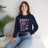 Romance Rose Unisex Heavy Blend Crewneck Sweatshirt Graphic Pullover Black Gothic Aesthetic Love Inspired Streetwear Fashion Artistic Outfit