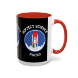 Rocket Science Rocks Accent Coffee Mug 11oz 15oz Space Lover Science Gift Black White Two Tone Ceramic Cup
