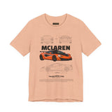 Orange Hypercar Blueprint Unisex Heavy Cotton Tee High Detail Automotive Art Streetwear Graphic for Car Enthusiasts and Daily Wear