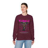 Cultural Angel Statue Graphic Unisex Heavy Blend Crewneck Sweatshirt Gothic Streetwear Aesthetic Bold Artistic Pullover Fashion