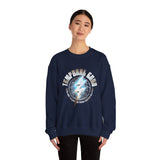 Temporal Echo Lightning Globe Graphic Unisex Heavy Blend Crewneck Sweatshirt Futuristic Sci-Fi Streetwear Pullover