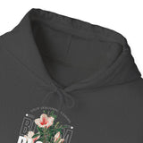 Bloom Stronger Floral Graphic Hoodie Comfortable Unisex Sweatshirt Motivational Streetwear Inspirational Empowerment Design for Self Growth Resilience Perfect Gift for Friends Birthdays Cozy Days Casual Wear