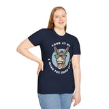 Laughing Donkey Fun Cartoon Unisex Heavy Cotton Tee Bold Humor Streetwear Trendy Graphic Shirt Perfect Gift for Friends Birthdays Casual Wear