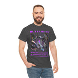 Butterfly Holographic Graphic Black Unisex Heavy Cotton bT Shirt Where Elegance Takes Flight Aesthetic Trendy Streetwear Fashion Outfit