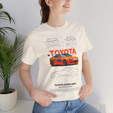 Legendary Orange Street Racer Blueprint Tee Unisex Heavy Cotton Retro Tuner Car Art Graphic Shirt for Enthusiasts