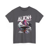 Aliens Exist UFO Graphic Unisex Heavy Cotton Tee Sci Fi Streetwear T Shirt Extraterrestrial Space Alien Design