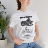 Harley Davidson Sportster Inspired Cruiser Motorcycle Blueprint Graphic Unisex Heavy Cotton Tee Premium Biker Streetwear T Shirt for Riders Enthusiasts Everyday Wear
