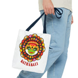 Kathakali Tote Bag Kerala Traditional Dance Art Canvas Bag Indian Culture Onam Festival Malayalam Heritage Ethnic Graphic Reusable Shopping Bag