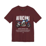 African Twin Adventure Motorcycle Graphic Tee Off Road Touring Bike T Shirt For Riders Explorers Long Distance Travel Motorsport Streetwear Gift