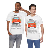 Legendary Orange Street Machine Rear View Unisex Heavy Cotton Tee Powerful JDM Inspired Car Art Graphic Shirt for Collectors and Gearheads