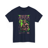 Ruler of the Sea Poseidon Unisex Heavy Cotton Tee Greek Mythology Statue Graphic Gothic Streetwear Bold Artistic Fashion T Shirt
