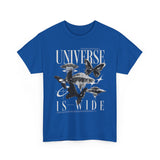 Universe Is Wide Graphic Unisex Heavy Cotton Tee Cosmic Galaxy Butterfly Space Streetwear T Shirt