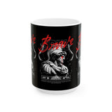 Brave Warrior Roman Gladiator Ceramic Mug Bold Motivational Coffee Cup Inspirational Streetwear Style Tea Mug Durable Print