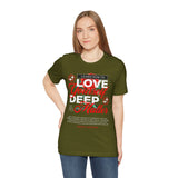 Love Yourself Deep Unisex Jersey Short Sleeve Tee Self Love Graphic T Shirt Rose Motivational Quote Streetwear Positive Affirmation Fashion Mindset Inspired Apparel