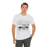Porsche GT3 RS Inspired Blueprint Design Unisex Heavy Cotton Tee Premium Racing Streetwear Car Lovers T Shirt for Enthusiasts and Everyday Wear