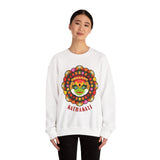 Kathakali Crewneck Unisex Sweatshirt Heavy Blend Pullover Kerala Traditional Dance Art Graphic Indian Culture Onam Festival Malayalam Heritage Design