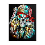 Skeleton Hustler Premium Poster Bold Street Art Wall Decor for Fearless Dreamers, Hustlers, and Visionaries