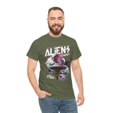 Aliens Exist UFO Graphic Unisex Heavy Cotton Tee Sci Fi Streetwear T Shirt Extraterrestrial Space Alien Design