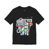 Eyes On Me Boys Medusa Graphic Tee Comfortable Unisex Jersey Short Sleeve Streetwear Bold Mythological Empowerment Design Perfect Gift for Friends Birthdays Casual Wear Trendy Statement Fashion