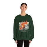 Money Is Not Just Currency Burning Dollar Graphic Unisex Heavy Blend Crewneck Sweatshirt Hustler Streetwear Motivational Cash Fire Design