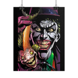 Jocker Sinister Grin Glossy Poster Dark Gothic Wall Art Psychological Expression Bold Horror Design Cinematic Home Decor Collector Piece For Visionary Creatives And Fearless Souls