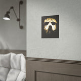 The Silent Mask Glossy Poster Horror Wall Art Dark Cinematic Gothic Design for Halloween Lovers, Haunted Home Décor, and Fear Aesthetic Collectors