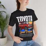Toyota Land Cruiser Classic Off Road SUV Inspired Illustrated 4x4 Adventure Graphic T Shirt Vintage Overland Utility Vehicle Automotive Streetwear Rugged Travel Lifestyle Gift For SUV Enthusiasts