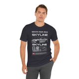 Japanese Performance Coupe Skyline Inspired Unisex Streetwear Tee High Speed Racing Car Graphic Shirt JDM Culture Drift Style Automotive Art Design For Car Lovers Urban Fashion