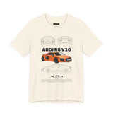 Orange Mid Engine Supercar Blueprint Artwork Unisex Heavy Cotton Tee High Performance Inspired Streetwear Graphic Shirt For Car Enthusiasts And Automotive Art Fans
