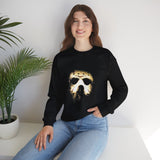 The Silent Mask Unisex Sweatshirt Horror Streetwear Dark Gothic Pullover for Halloween Nights, Fearless Souls, and Mysterious Fashion Lovers