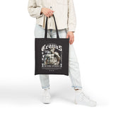Cronus The Dark Sovereign Cotton Canvas Tote Bag Eco Friendly Greek Mythology Statue Graphic Gothic Streetwear Bold Artistic Shopper
