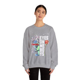Eyes On Me Boys Medusa Crewneck Comfortable Unisex Heavy Blend Sweatshirt Mythological Streetwear Bold Empowerment Design for Self Expression Perfect Gift for Friends Birthdays Cozy Days Casual Wear