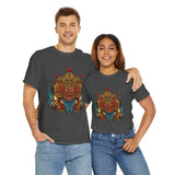 Unisex Balinese Barong Mask Graphic T Shirt Mythical Cultural Warrior Spirit Inspired Tee Tribal Festival Art Streetwear Heavy Cotton Top