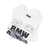 Blue Track Ready Performance Coupe Artwork Unisex Heavy Cotton Tee High Speed Racing Inspired Streetwear Graphic Shirt For Car Enthusiasts And Motorsport Art Fans