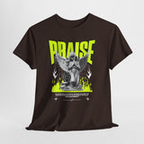 Praise Angel Statue Graphic Unisex Heavy Cotton Tee Spiritual Gothic Streetwear T-Shirt