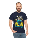 Breaking Bad Toxic Genius Neon Gas Mask Skull Unisex Heavy Cotton Tee Bold Streetwear Graphic T-Shirt For Rebels Artists And Visionaries With Cyberpunk Science Aesthetic